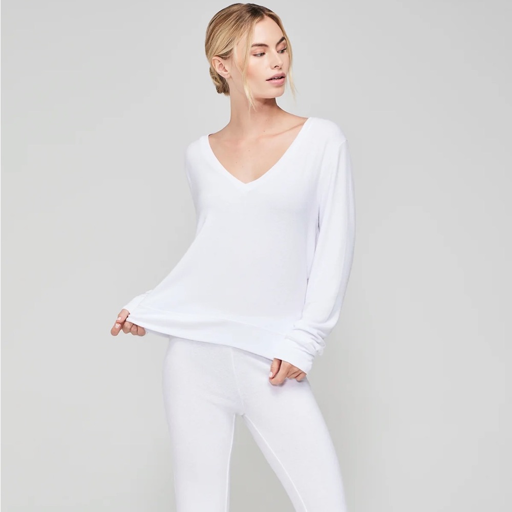 Wildfox Baggy Beach Jumper Deep V & Tennis Club Pants Set